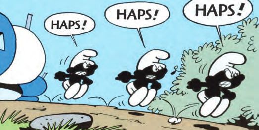 Ein Comic-Stick mit einer Reihe schwarz-weißer Figuren.