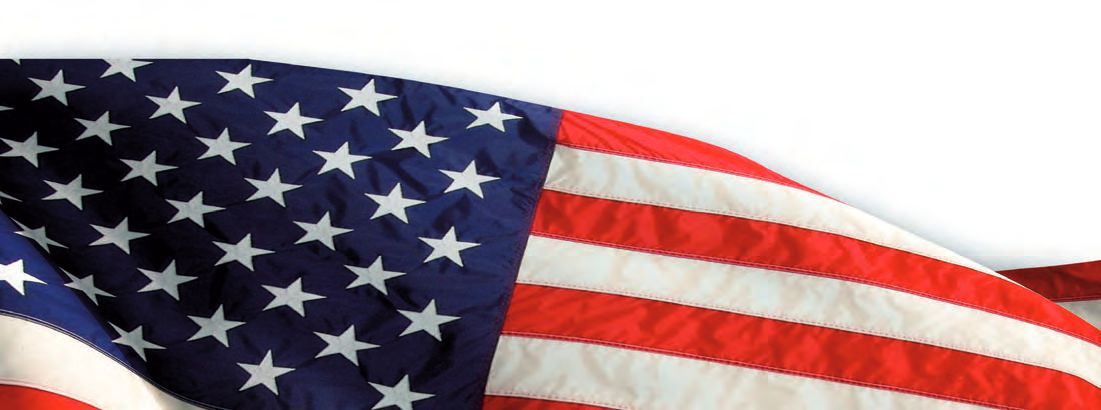 Eine Flagge der Vereinigten Staaten von Amerika.