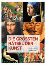 Ein Plakat mit einem weiblichen Gesicht und den Worten "Die grosssten Ratsel der Kunst"