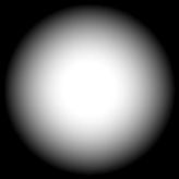 Ein weißer Ball auf schwarzem Hintergrund.