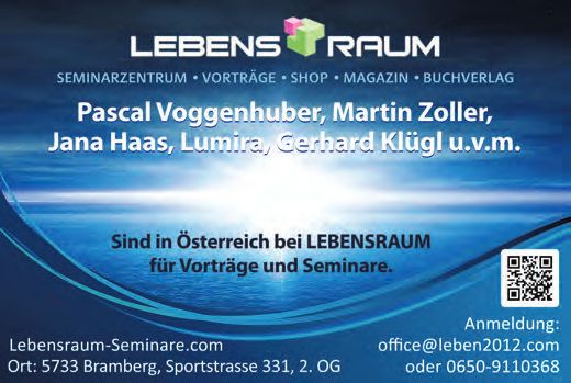 Eine Anzeige für Lebensraum mit blauem Hintergrund.