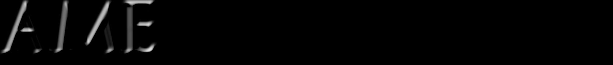 Ein schwarz-weißes Bild des Wortes "AWE"