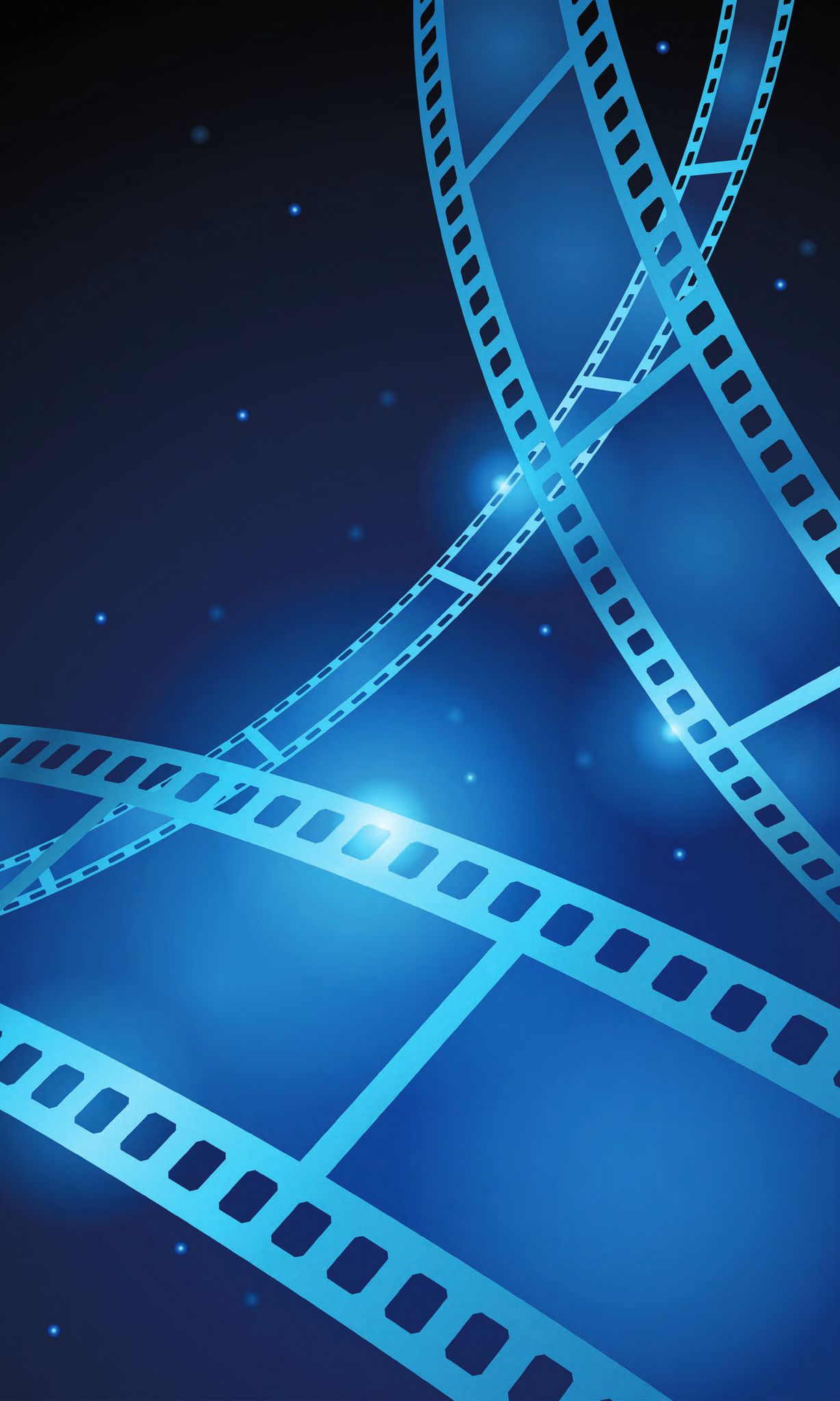ein Filmrollen auf schwarzem Hintergrund