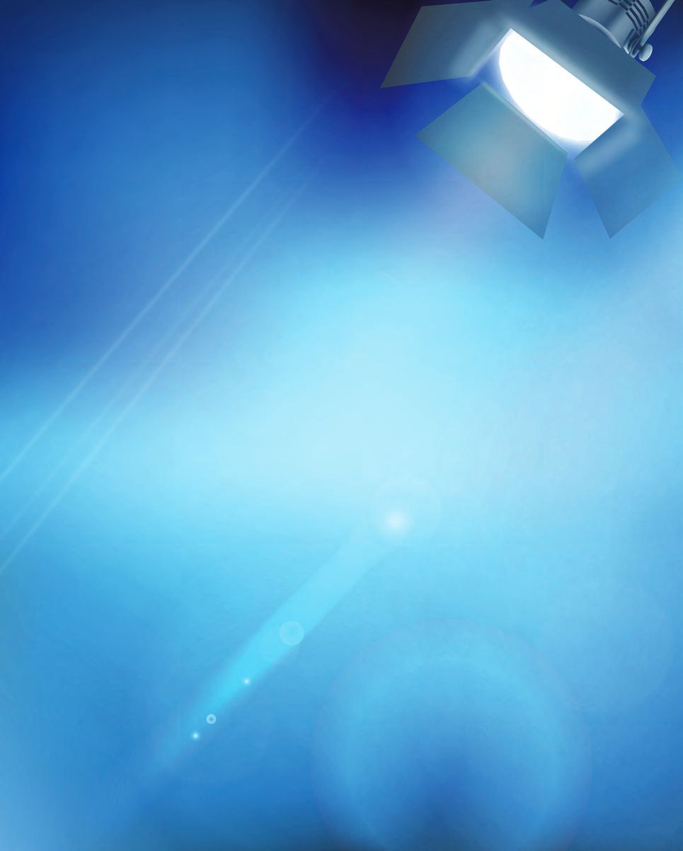 Ein helles Licht scheint hell auf einem blauen Hintergrund.