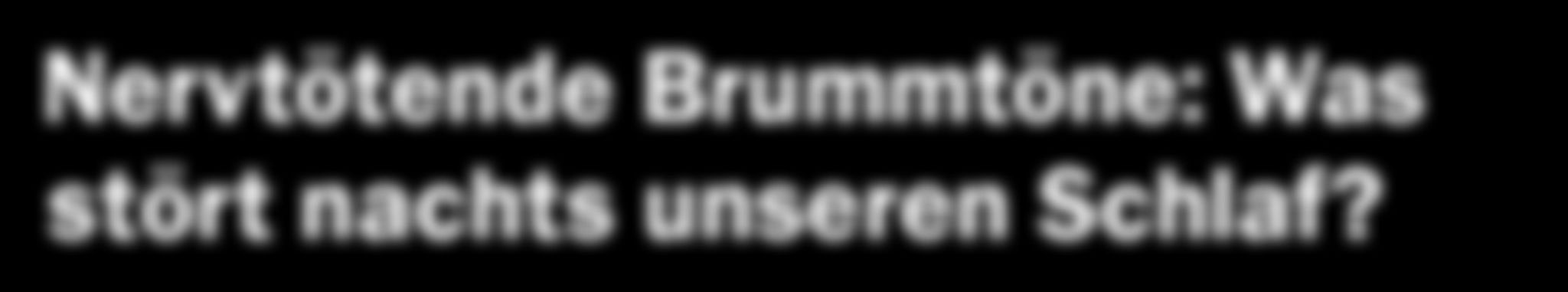 Ein schwarz-weißes Bild mit den Worten "Nervtolende Brummtone: Ws" in der Mitte.