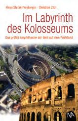 Ein Plakat eines Kolosseums mit den Worten "Im Labyrinth des Kolosseums" darauf.