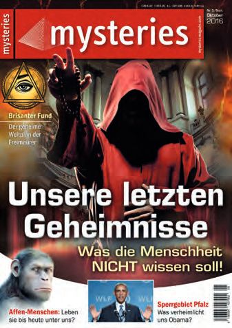 Titelblatt der Zeitschrift Mysteries 2016
