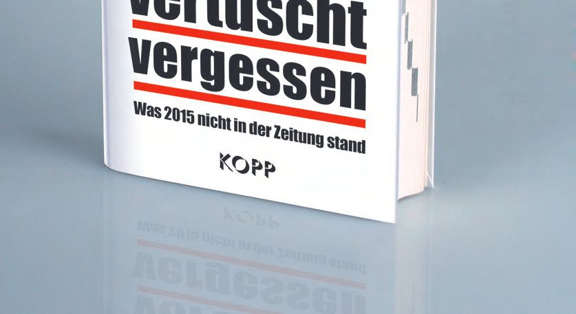 Ein Schild, das sagt vergessen war 2015 nicht in der zeitung Stand