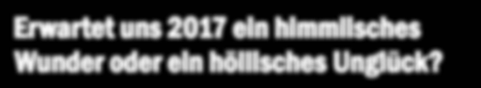 Ein schwarz-weißes Bild mit den Worten "Erwartel uns 2017" in der Mitte.