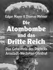 Ein Plakat mit einem Haufen Wolken am Himmel und den Worten "Die Atombombe" in der Mitte.