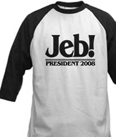 Ein Hemd, auf dem steht: "Jeb President 2008".