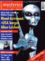 Ein Magazin-Cover mit einem Alien darauf.