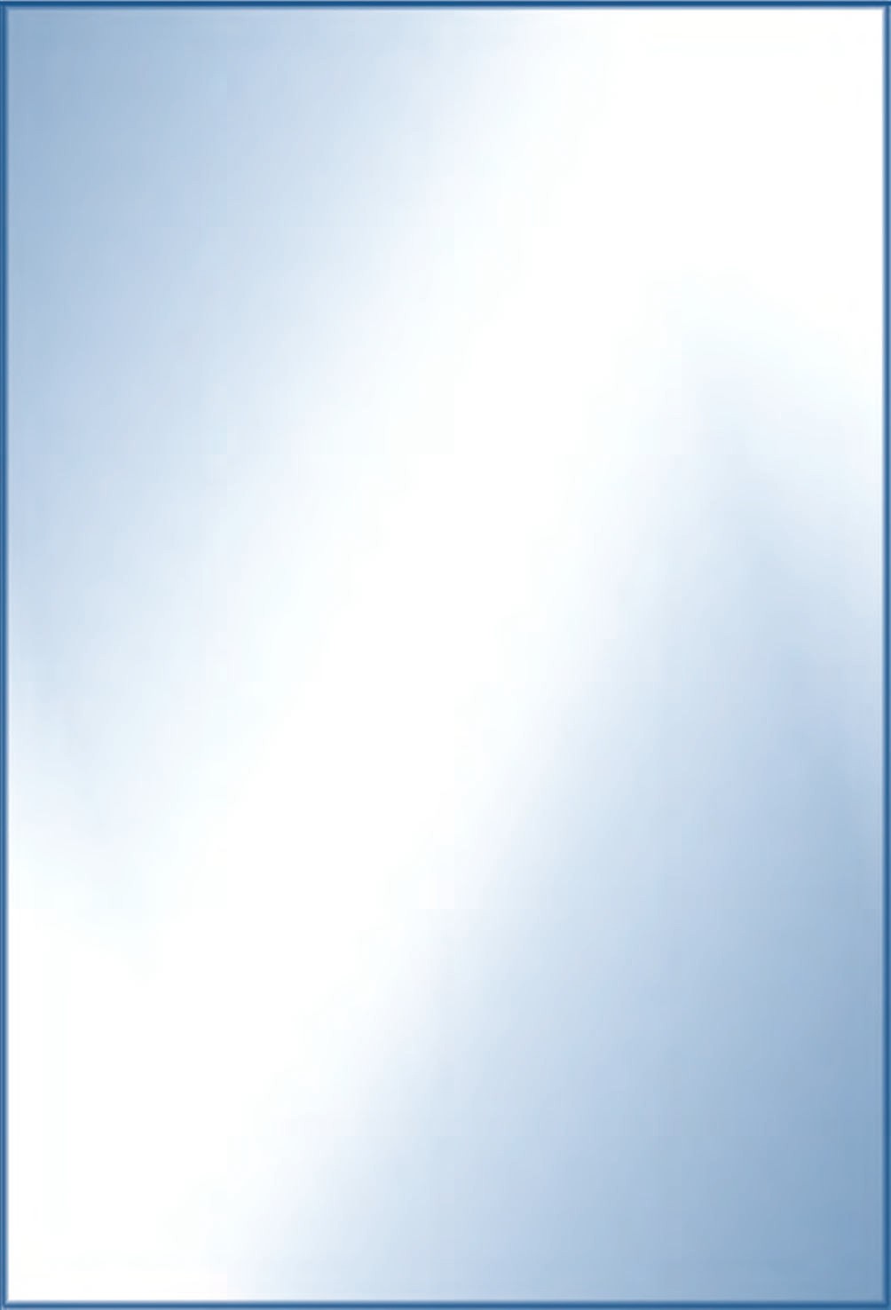 Ein blau-weißes Bildrahmen mit blauer Kante.